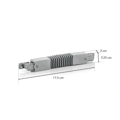 Afbeelding van Flexibele verbinder HV stroomrail Noa, grijs