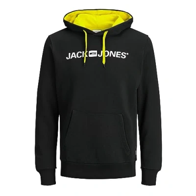 Afbeelding van JACK &amp; JONES Jjecorp Logo Noos Hoodie voor heren (1 stuk), Zwart (Safety Yellow/Reg Fit)
