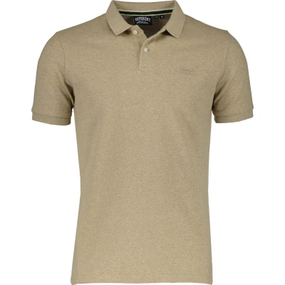 Afbeelding van Superdry Classic Poloshirt, Heren, Maat: Large, Tan brown fleck marl