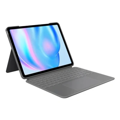 Image de Logitech Combo Touch Clavier et étui avec trackpad rétroéclairé Apple Smart connector QWERTY International US gris oxford pour 13 inch iPad Air M2 Wi Fi, Fi + Cellular, M3 Cellular