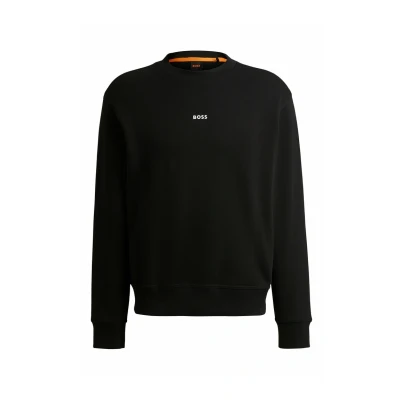 Afbeelding van HUGO BOSS heren Sweater met logo in de kleur Zwart, maat: S