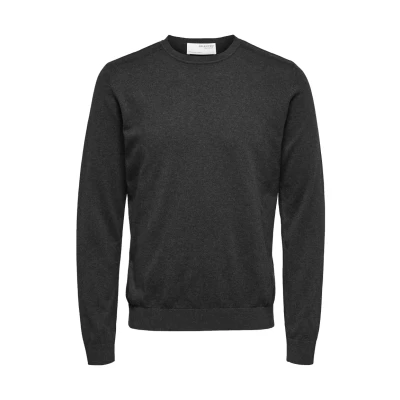 Afbeelding van Selected Homme Slhberg CREW NECK Trui, Heren, Maat: Medium, Antracit/melange