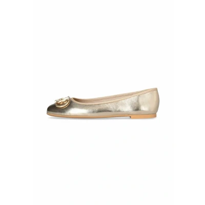 Afbeelding van LIU JO Effect Flats Ballerina&#039;s, Dames, Maat: 36, Gold coloured Leer en imitatieleer