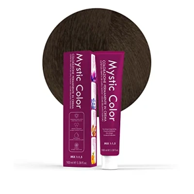 Afbeelding van Capello point Mystic Color Haarverf, permanente kleurcrème met arganolie en calendula, langdurige haarkleur, intense bruine kleur 4.0 100 ml