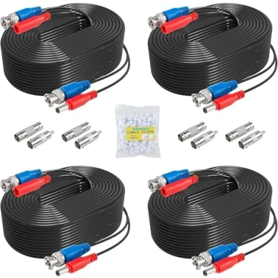 Afbeelding van ANNKE BNC TVI AHD CVBS CVI CCTV videokabel DVR 4 x 30 m DC Power voor bewakingscamera, videobewakingssysteem, zwart