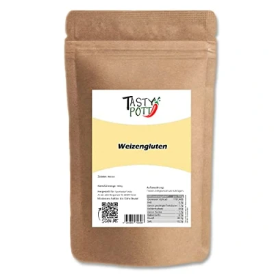 Afbeelding van Tasty Pott Vital Tarwegluten, veganistische voeding, tarweproduct, om te bakken, tarwepoeder, verdikkingsmiddel, bindmiddel, tarwelijm, in zak, 1000 g