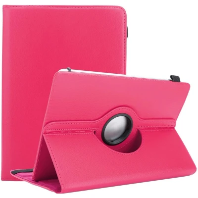Afbeelding van Cadorabo Tablet Hoesje geschikt voor Alcatel 3T (10 inch) in ROZE 360 graden beschermhoes van imitatieleer met standfunctie en elastische band