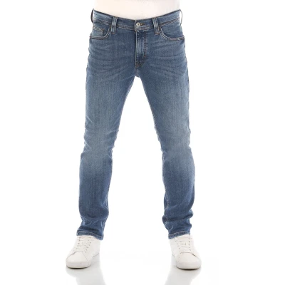 Afbeelding van Mustang Heren Jeans Broeken Vegas slim Fit Blauw Volwassenen Denim Jeansbroek