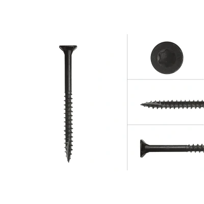 Afbeelding van Wovar Zwarte Schroeven Verzinkt 4 x 50 mm Torx 20 met Snijpunt 100 Stuks Houtschroeven