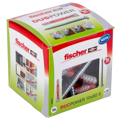 Afbeelding van Fischer plug Duopower met zeskantschroef 10x80mm (Per 10 stuks)