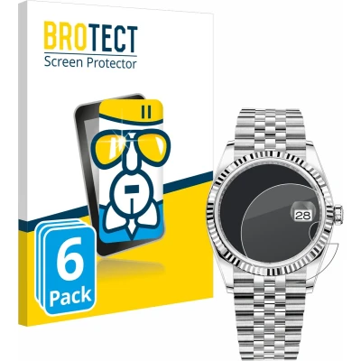 Afbeelding van BROTECT Screenprotector voor Rolex Oyster Perpetual Datejust 36 Folie Beschermfolie Beschermglas transparant (6 Stuks)