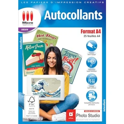 Afbeelding van Sticker A4 (25) 2880 dpi