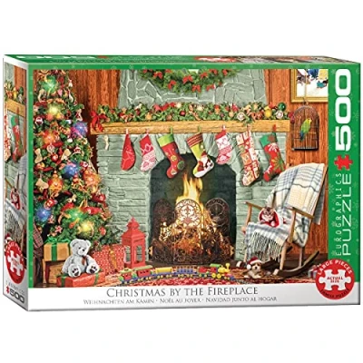 Afbeelding van Eurographics Christmas by the Fireplace (500)