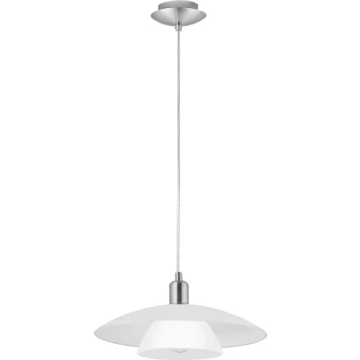 Afbeelding van EGLO Brenda Hanglamp 1 Lichts Nikkel Mat Wit