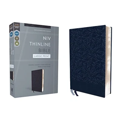 Afbeelding van NIV, Thinline Bible, Large Print, Leathersoft, Navy, Red Letter, Comfort Print