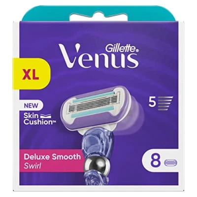 Afbeelding van Gillette Venus Deluxe Smooth Swirl Scheermesjes Voor Vrouwen 8 Navulmesjes