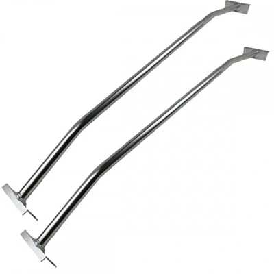 Afbeelding van JB Brandl 2 stuks aluminium afdekzeil voor plat dekzeil, ideaal autoaanhangers, 1,4 tot 2,1 m, verstelbaar.