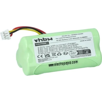 Afbeelding van vhbw NI MH batterij 800 mAh (3,6 V) compatibel met LS4278 barcodescanner, vervanging voor BTRY LS42RAAOE 01, 82 67705 01.