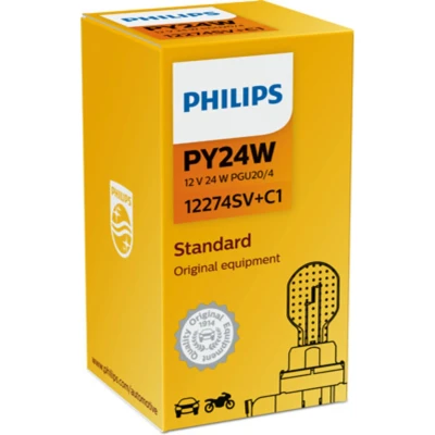 Afbeelding van PHILIPS SilverVision 12274SV+C1 Autolampen Zilver 12 24 PY24W BMW: 3 GT, Touring, 5 Saloon, MERCEDES BENZ: C Class T modell