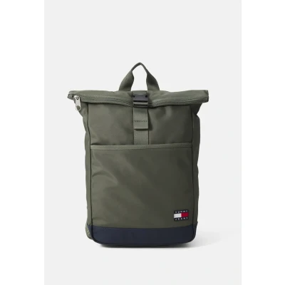 Afbeelding van Tommy Jeans Daily Rolltop Backpack Rugzak, Heren, Maat: One Size, Pewter green