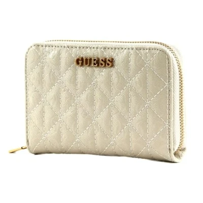 Afbeelding van GUESS Portemonnee Aveta SLG Medium Zip Around Wallet Stone Crème