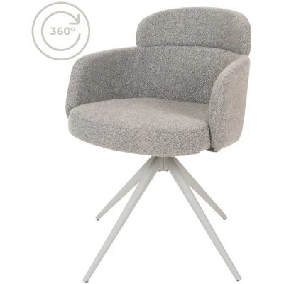 Afbeelding van Home67 Eetkamerstoel Chase Bouclé Brown
