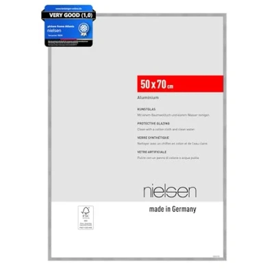 Afbeelding van nielsen Atlanta Aluminium lijst, 50 x 70 cm, mat zilver