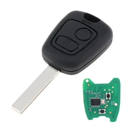 Afbeelding van ePathChina® 433MHz afstandsbediening met 2 toetsen PCF7961 chip en HU83 lemmet voor Citroen 73373067C/Peugeot 307, 2000 2017