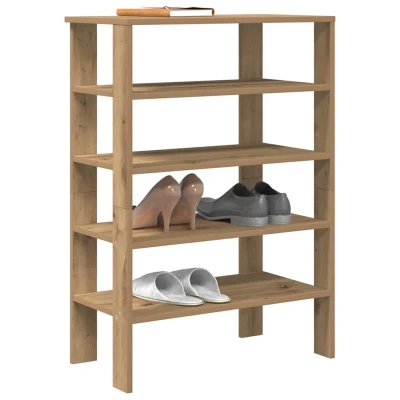 Afbeelding van Schoenenrek 61x32x87,5 cm bewerkt hout artisanaal eikenkleur