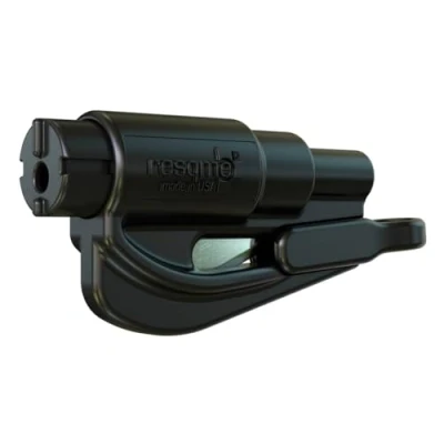 Afbeelding van ResQme® Noodhamer Sleutelhanger Origineel Reddingshamer Auto Hamer Zwart