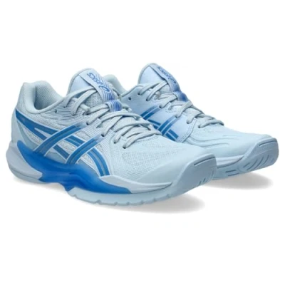 Afbeelding van Asics Powerbreak FF Handbalschoenen, Dames, Maat: 39, Light blue/blue coast Imitatieleer/ textiel