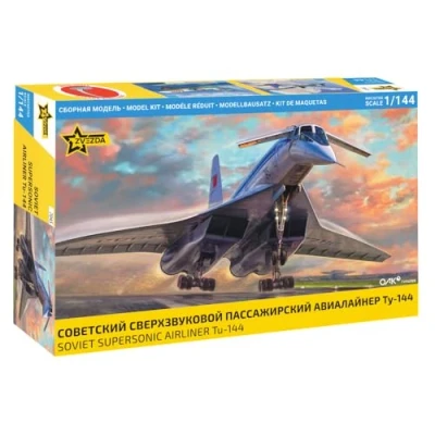 Afbeelding van 1:144 Zvezda 7045 Tupolev Tu 144 Straaljager Plastic Modelbouwpakket