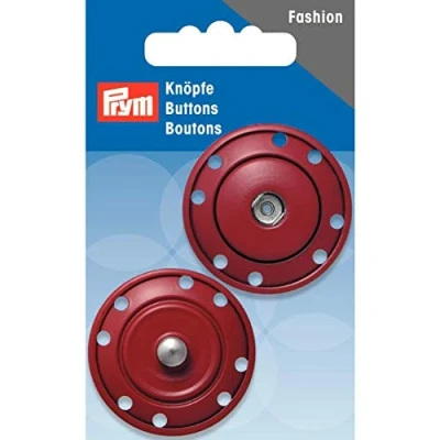 Afbeelding van Prym 341833 drukknop metaal 35 mm donkerrood