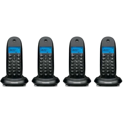 Afbeelding van Draadloze telefoon Motorola 107C1004LB (4 Pcs) Zwart