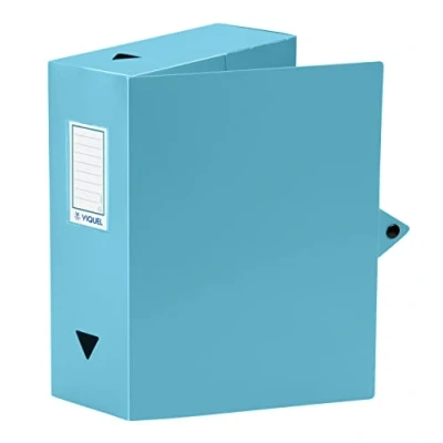 Afbeelding van Viquel Class Doc archiefdoos polypro rug 100 mm blauw turquoise
