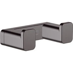 Afbeelding van Hansgrohe AddStoris dubbele handdoekhaak Brushed Black