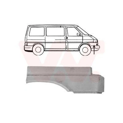 Afbeelding van VAN WEZEL 5875156 Spatbord Rechts voor Reparatiepaneel VOLKSWAGEN: TRANSPORTER 4 Bus