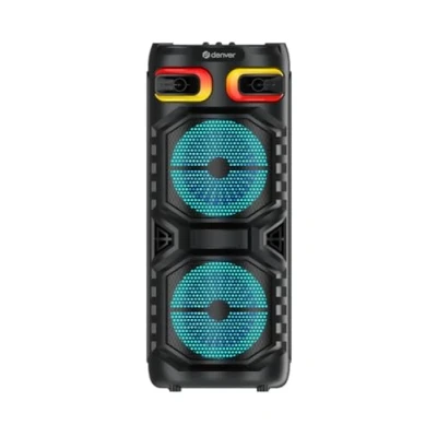Afbeelding van Denver Bluetooth Speaker Party Box Discolichten Incl. Afstandsbediening Microfoon Aansluiting Micro SD / USB AUX oplaadpoort BPS355