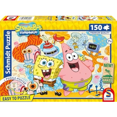 Afbeelding van Schmidt Spiele 56546 Puzzel Spongebob en vrienden, 150 stukjes voor kinderen, graskarton, meerkleurig