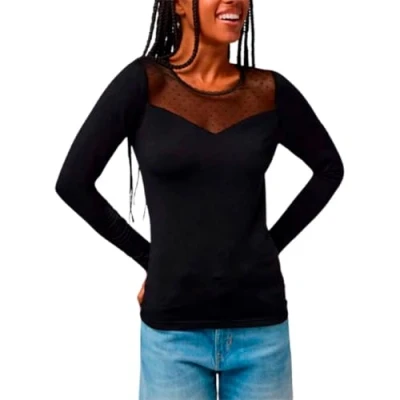 Afbeelding van YSABEL MORA Thermisch shirt met lange mouwen, zwart.