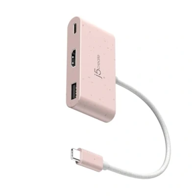 Afbeelding van j5create Milieuvriendelijke USB C naar HDMI en Type A met stroomvoorziening