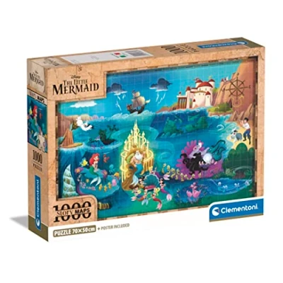 Afbeelding van Clementoni Disney Puzzel De Kleine Zeemeermin Legpuzzel 1000 stukjes 70x50 cm Voor Volwassenen en Kinderen vanaf 14 jaar