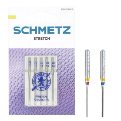 Afbeelding van Schmetz naaimachinenaalden Stretch 130/705 H S 3x 75 2x 90 stretchnaalden voor naaimachine 5 naalden machinenaalden