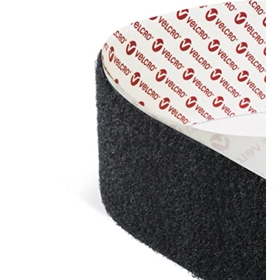 Afbeelding van VELCRO® klittenband zelfklevend set haken &amp; fleece sterke klittenbandsluiting hechting haakband lusband in 100mm x 1m zwart