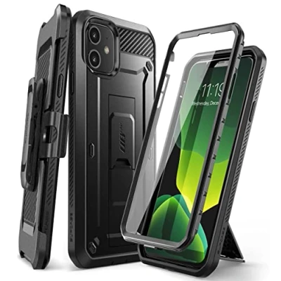 Afbeelding van Supcase Unicorn Beetle PC en TPU carbonvezels hoesje voor iPhone 11 zwart