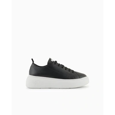 Afbeelding van Armani Exchange Sneakers laag, Dames, Maat: 39.5, Black Imitatieleer/ textiel
