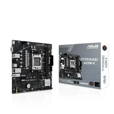 Afbeelding van Asus PRIME A620M K Moederbord Socket AMD AM5 Vormfactor Micro ATX chipset AMD® A620