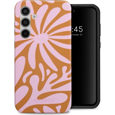 Afbeelding van Selencia Hoesje Geschikt voor Samsung Galaxy A55 Vivid Backcover Modern Bloom Pink