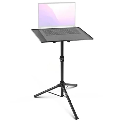 Image de Support Ordinateur Portable/Projecteur Pyle Pliable noir réglable en hauteur
