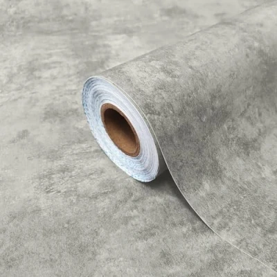 Afbeelding van Zelfklevende folie in houtlook, laminaat, extra sterk, beton, decoratief, voor meubels, deuren, keuken, kast, tafel, 90 cm x 210